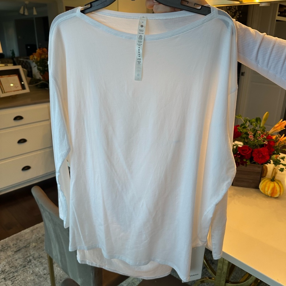 Lululemon white shirt, NWT
